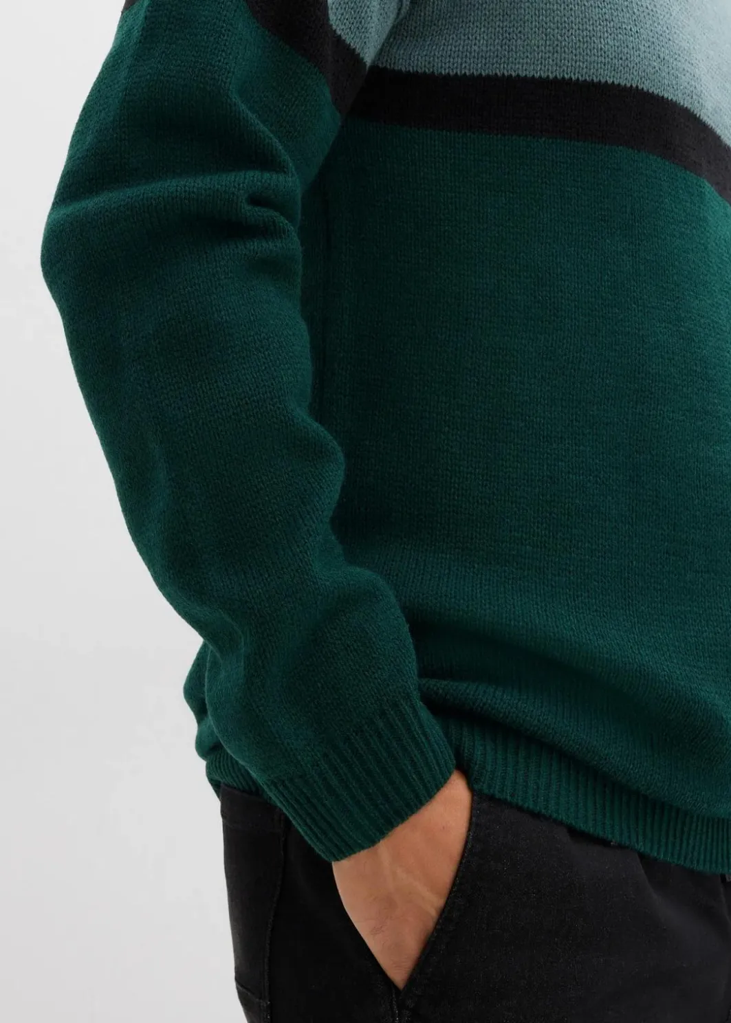 Rollkragenpullover im Colourblocking-Design Herren Pullover & Strickjacken|Große Größen