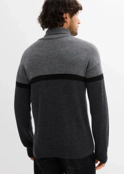 New Rollkragenpullover im Colourblocking-Design Herren Große Größen|Pullover & Strickjacken