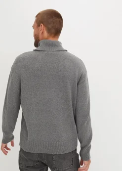 Discount Rollkragenpullover mit Baumwolle, Loose Fit Herren Pullover & Strickjacken|Große Größen