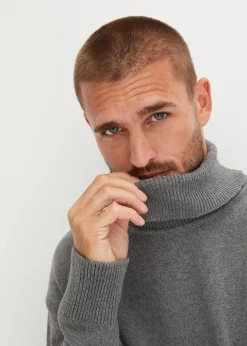 Discount Rollkragenpullover mit Baumwolle, Loose Fit Herren Pullover & Strickjacken|Große Größen