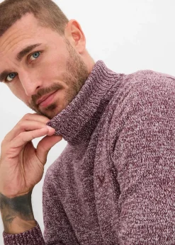 Sale Rollkragenpullover mit Baumwolle Herren Große Größen|Basics