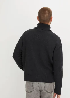 Discount Rollkragenpullover mit Baumwolle, Loose Fit Herren Große Größen|Pullover & Strickjacken