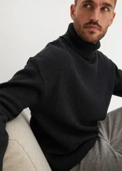 Discount Rollkragenpullover mit Baumwolle, Loose Fit Herren Große Größen|Pullover & Strickjacken