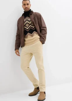 Hot Rollkragenpullover mit Ikat-Muster aus weichem Baumwollmix Herren Große Größen|Pullover & Strickjacken