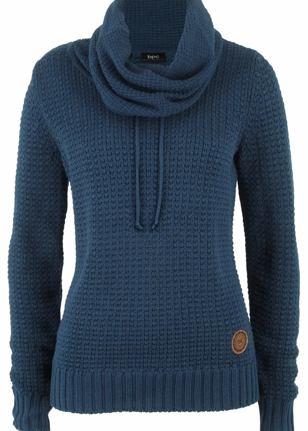 Damen bonprix Pullover & Strickjacken|Strickmode|Rollkragenpullover mit Kordeln