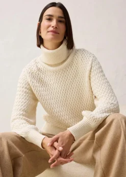 Sale Rollkragenpullover mit Merinowolle Damen Pullover & Strickjacken|Strickmode