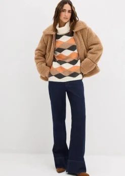Damen bonprix Bekleidung·Umstandsmode|Strickmode|Rollkragenpullover mit Muster