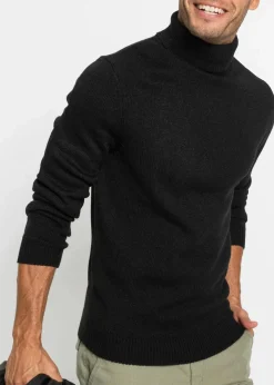 Herren bonprix Pullover & Strickjacken|Basics|Rollkragenpullover mit Rippbündchen