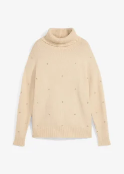 Sale Rollkragenpullover mit Strasssteinen Damen Bekleidung·Umstandsmode|Bekleidung·Jeans