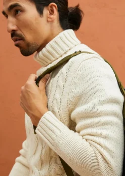 Sale Rollkragenpullover mit Zopfmuster Herren Große Größen|Pullover & Strickjacken