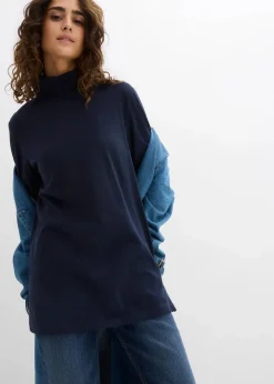 Damen bonprix Bekleidung·Röcke|Nachhaltigere Materialien|Rollkragenshirt aus reiner Bio-Baumwolle