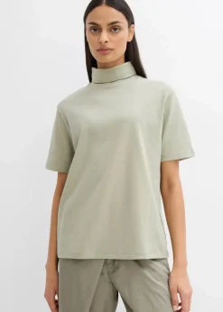 Damen bonprix Shirts & Tops|Rollkragenshirt aus reiner Bio-Baumwolle