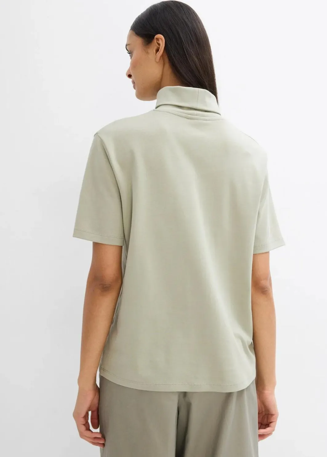 Damen bonprix Shirts & Tops|Rollkragenshirt aus reiner Bio-Baumwolle