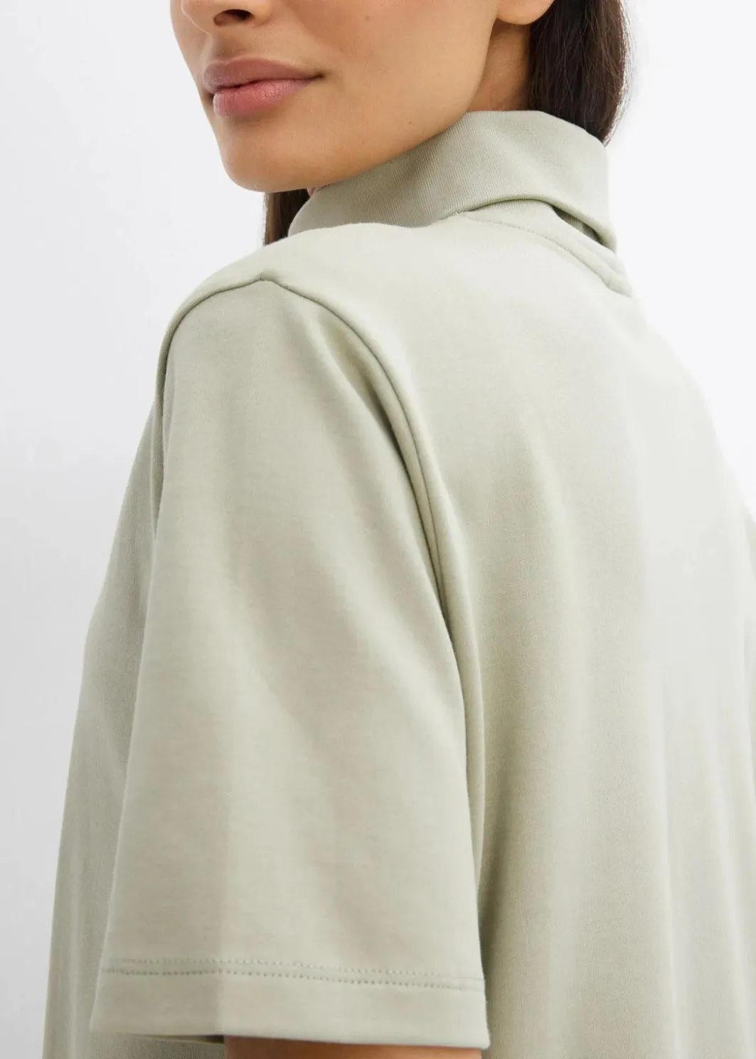 Damen bonprix Shirts & Tops|Rollkragenshirt aus reiner Bio-Baumwolle