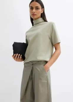 Damen bonprix Shirts & Tops|Rollkragenshirt aus reiner Bio-Baumwolle