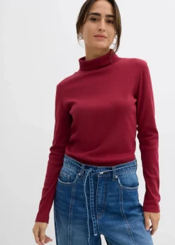 Discount Rollkragenshirt aus reiner Baumwolle Damen Nachhaltigere Materialien|Shirts & Tops
