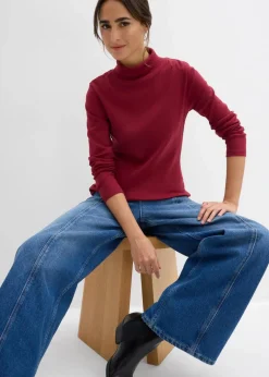 Discount Rollkragenshirt aus reiner Baumwolle Damen Nachhaltigere Materialien|Shirts & Tops