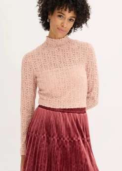 Hot Rollkragenshirt aus Spitze Damen Shirts & Tops