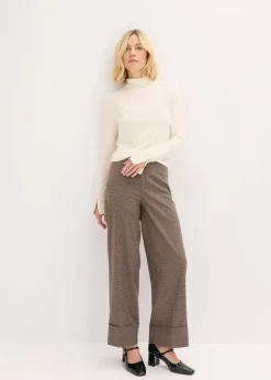 Damen bonprix Shirts & Tops|Rollkragenshirt mit dekorativen Knöpfen