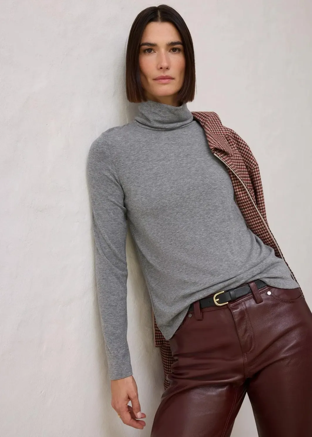 Online Rollkragenshirt mit Woll-Anteil Damen Premium|Shirts & Tops