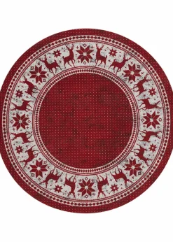 bonprix Runde Teppiche|Veloursteppiche|Runder Teppich mit Weihnachtsmotiv