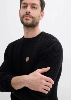 Hot Rundhalspullover aus weichem Baumwollmix Herren Pullover & Strickjacken|Basics