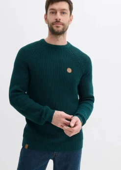 Clearance Rundhalspullover aus weichem Baumwollmix Herren Große Größen|Basics