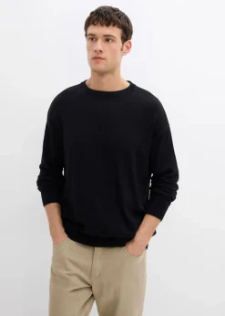 Clearance Rundhalspullover aus weichem Baumwollmix, Loose Fit Herren Große Größen|Pullover & Strickjacken