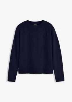 Damen bonprix Strickmode|Pullover & Strickjacken|Rundhalspullover mit überschnittener Schulter