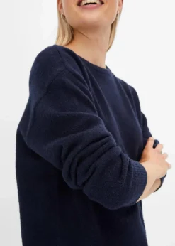 Damen bonprix Strickmode|Pullover & Strickjacken|Rundhalspullover mit überschnittener Schulter