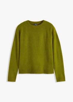 Damen bonprix Strickmode|Pullover & Strickjacken|Rundhalspullover mit überschnittener Schulter