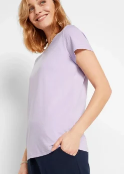 Damen bonprix Shirts & Tops|Basics|Rundhals-Shirt (5er-Pack)