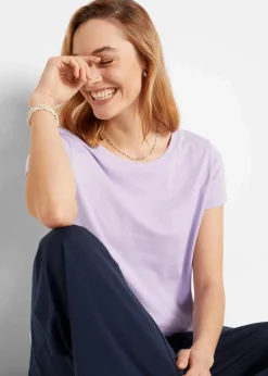 Damen bonprix Shirts & Tops|Basics|Rundhals-Shirt (5er-Pack)