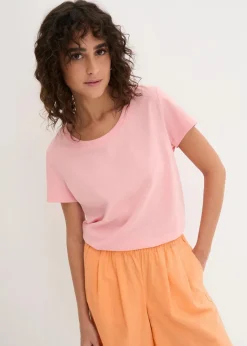 Damen bonprix Shirts & Tops|Basics|Rundhals-Shirt (5er-Pack)