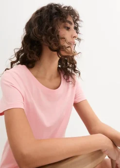 Damen bonprix Shirts & Tops|Basics|Rundhals-Shirt (5er-Pack)