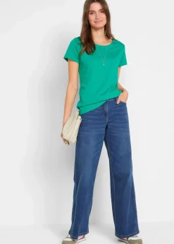 Damen bonprix Shirts & Tops|Basics|Rundhals-Shirt (5er-Pack)