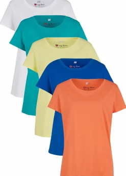 Clearance Rundhals-Shirt (5er-Pack) Damen Shirts & Tops|Basics