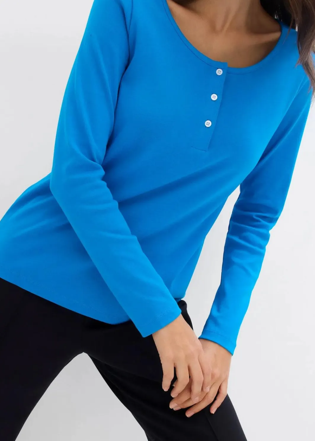 Clearance Rundhalsshirt aus reiner Bio-Baumwolle Damen Shirts & Tops|Basics