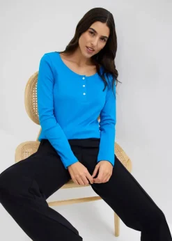 Clearance Rundhalsshirt aus reiner Bio-Baumwolle Damen Shirts & Tops|Basics