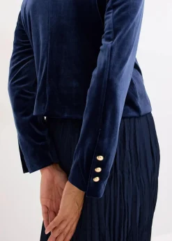 New Samtjacke Damen Jacken & Mäntel|Bekleidung·Hosen
