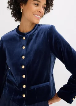 New Samtjacke Damen Jacken & Mäntel|Bekleidung·Hosen