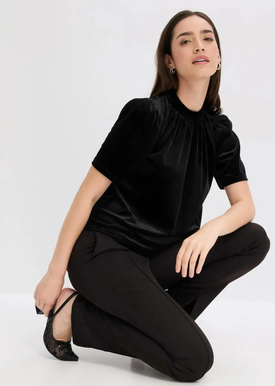 Damen bonprix Shirts & Tops|Samtshirt