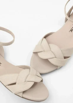 Outlet Sandalen in Flecht-Optik Damen Sommerschuhe