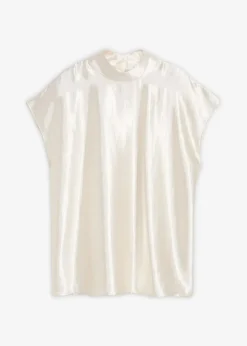 Damen bonprix Bekleidung·Jacken & Mäntel|Blusen & Tuniken|Satin Blusentop mit halbhohem Kragen