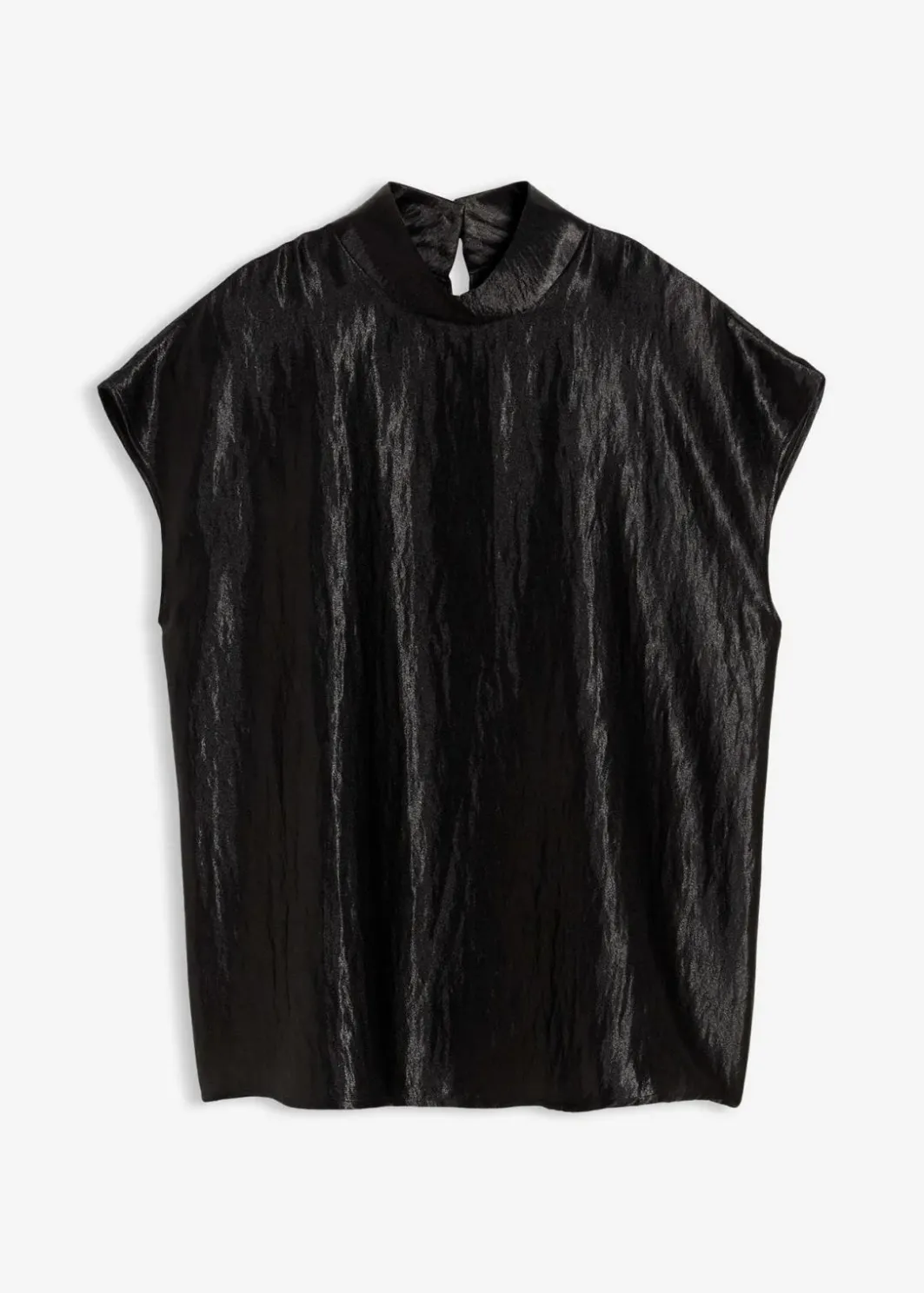 Damen bonprix Shirts & Tops|Blusen & Tuniken|Satin Blusentop mit halbhohem Kragen