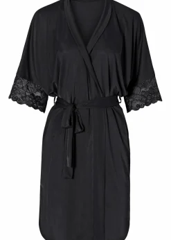 Discount Satin Kimono mit Spitze Damen Wäsche·Dessous|Wäsche·Bademäntel