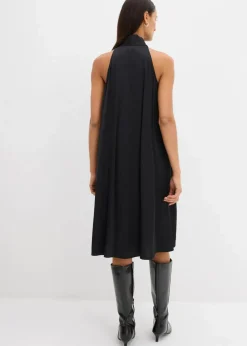 Damen bonprix Kleider|Bekleidung·Pullover & Strickjacken|Satin Midikleid aus Viskose-Mix