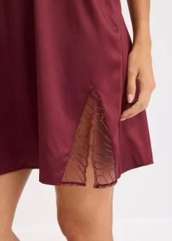 Damen bonprix Wäsche·Corsagen & Negligés|Wäsche·Dessous|Satin Negligé mit edler Stickerei