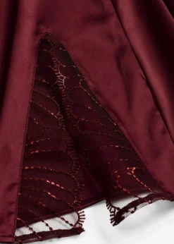 Damen bonprix Wäsche·Corsagen & Negligés|Wäsche·Dessous|Satin Negligé mit edler Stickerei