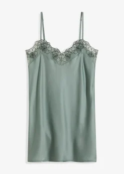 Damen bonprix Wäsche·Corsagen & Negligés|Wäsche·Dessous|Satin Negligé mit floraler Stickerei